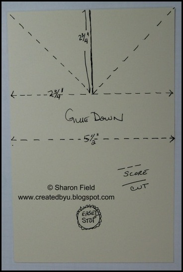 Template, A2 Card, Double Twiste Easel Card, Sharon Field, Created By You, Tutorial