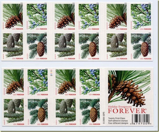 statue of liberty stamp forever. Holiday Evergreens Forever