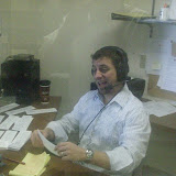 Joe Nichols on the air during the auction