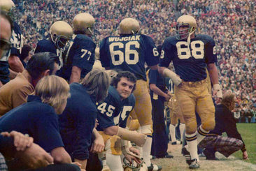 Daniel "Rudy the rocket" Ruettiger dressed in his #45 for the Georgia Tech game (Wikipedia)