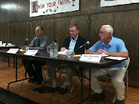 Washington County Supervisor District 5 Candidates Richard Gilmore (D), Jim Rosien (Ind) and Ron Bennett (R).<br />
(KCII's Chance Dorland)