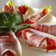 Prosciutto and Pepper Stuffed Belgian Endive