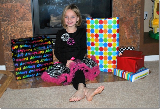 Halle and her presents