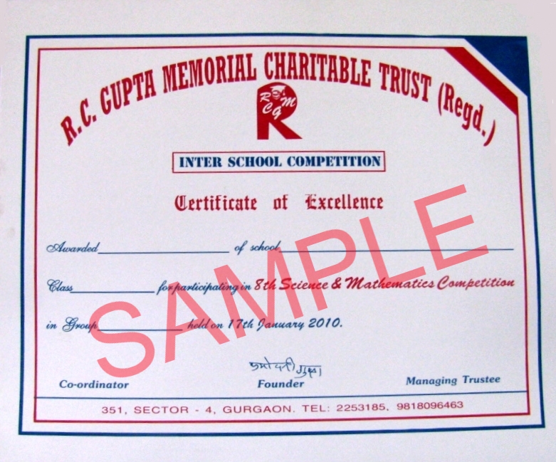 sample certificate prize certificates