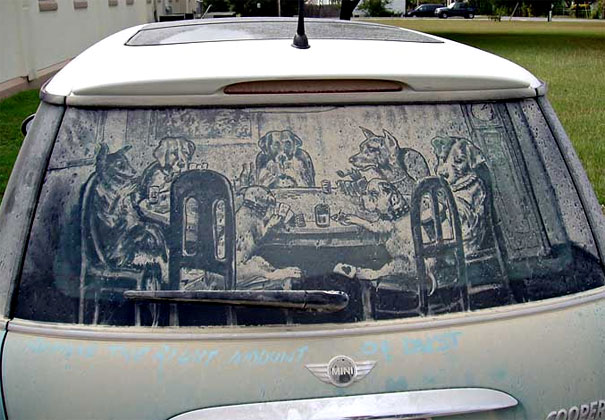 Unusual Dirty Car Art by Scott Wade