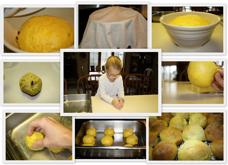 making of saffron buns