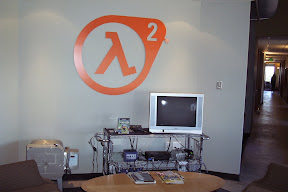 The Valve lunch room setup. Notice the Gamecube and Pikmin. Clearly the staff at Valve knows quality video games.