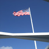American Flag at the USS Arizona Memorial