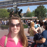 Debbie in Line at Disneyland