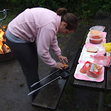 Debbie Prepares Pizza Sandwiches