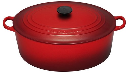 Le Creuset Enameled Cast-Iron 15-1/2-Quart Oval French Oven, Red