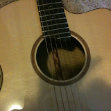 Note the detail work on the bracing inside this spruce-topped guitar.