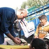 Kala ji helping to unload