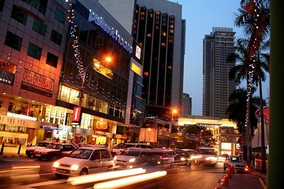Jalan Bukit Bintang at dusk