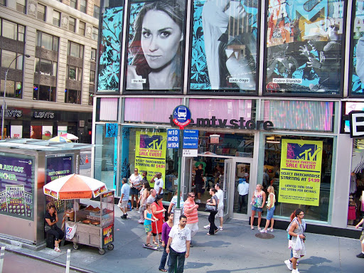 the MTV store, outside MTV studios!