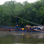 New York State equipment on the river