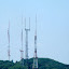 Detail of the Pinnacle Hill antennae in the summer haze