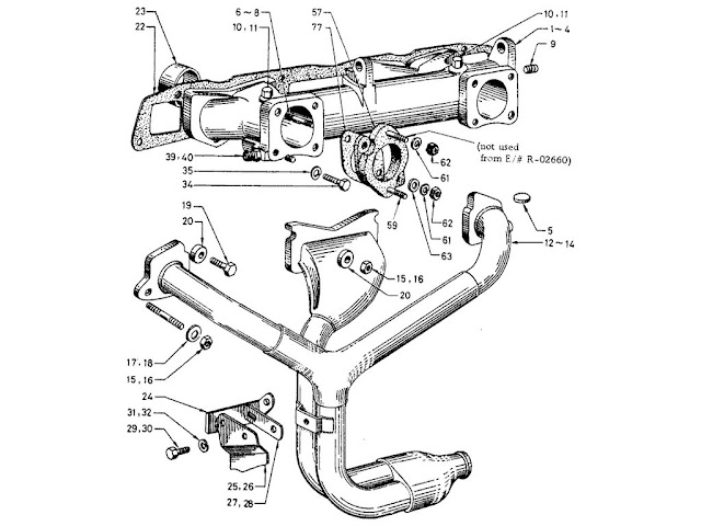 Datsun Fairlady Parts illustration no. 005-1 Manifold 1600 (R16) [1]