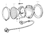 Datsun Fairlady illustration no. 025-1 Head Lamp