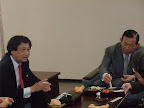 長崎国際大学訪問３（安部理事長と昼食会）