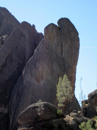 View of Machete Ridge from the Balconies Cliffs Trail