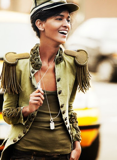 emma watson vogue 2010. Military Style: US Vogue 2010