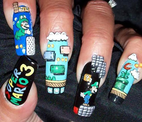 super mario 3 manicure Fun and Fashion: Nail Art