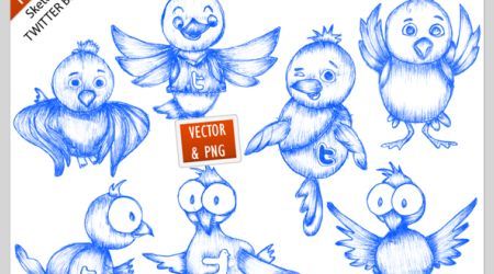 Free twitter bird icons by Stockgraphicdesigns