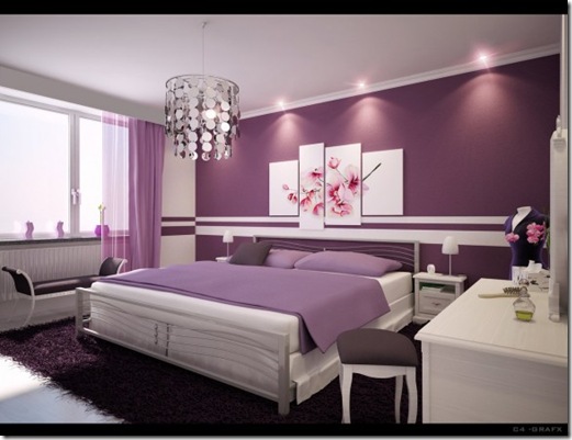 Modern-purple-bedroom-design-feminine-with-romantic-style