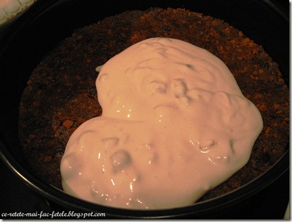 Cheesecake - asezam crema in tava