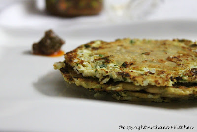 Cabbage Paneer Parathas