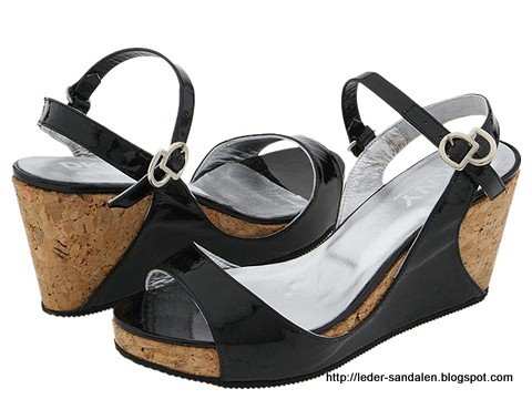 Leder sandalen:sandalen-354718