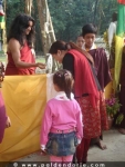Ram Bahadur Bomjan is blessing people