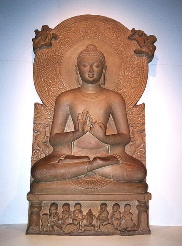 A statue of the Buddha from Sarnath, 4th century CE.