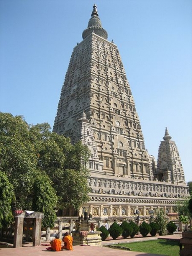 Mahabodhi temple in Bodhgaya, India, where Gautama Buddha attained Nirvana under the Bodhi Tree
