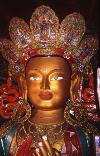 The large statue of Maitreya in Tikse