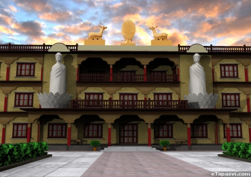 3D модель Зала Дхармы Тертхуп