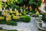 A garden featuring depictions of various arhats (Hsi Lai Temple, California)