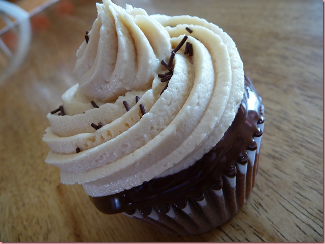 chocolate cupcake with salted caramel buttercream