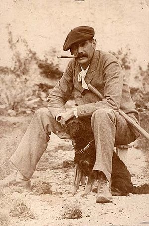 [Benito Pérez Galdós con su perro en Las Palmas (1890)[4].jpg]