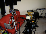 Old setup, filming a training video.