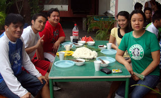 Faculty Lunch Table (From Left): Sir Jojo, Sir Jerome, Sir Ervin, Ma'am Charmagne and Ma'am Tina