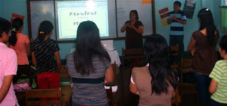 Day 3 - Start of Sign Language Training with Teacher Sarah Sta. Ana welcoming the participants at Life Church, Puerto Princesa City