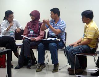 Day 1 - From Left: Ms. Rachmita Harahap. Deaf representative from Indonesia, Ms. Kurnia Ige, Interpreter from Indonesia, Sir Edmond and Sir Jojo