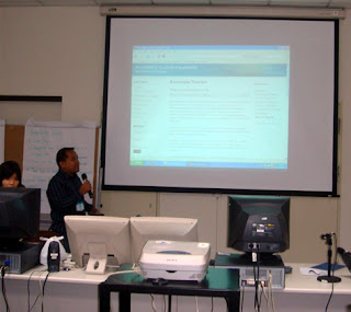 Day 10 - Mr. Dandy Victa of NCDA delivers his Joomla designed website.