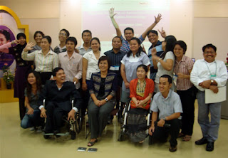Day 10 - Delegates pose together with APCD Project Manager Ms. Kanitta Kamolwat after receiving their certificates of participation.