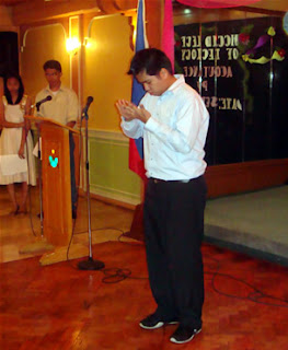 Feliciano Manio Jr. giving the Invocation