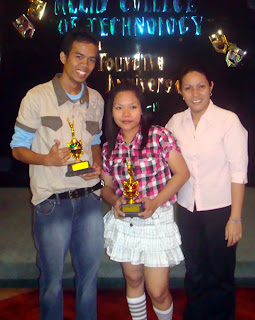 Best Comedy Actors Christopher Sufrir and Cindelyn Ramos with Ma'am Beth Lumangyao