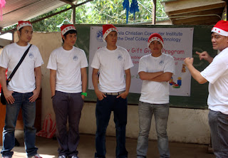 Sir Jojo introduces the MCCID Santa Clauses.