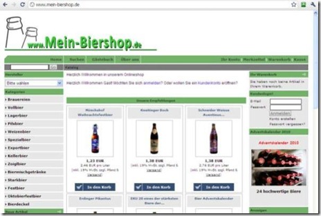 Mein-Biershop screen 599 Mein-Biershop screen 599